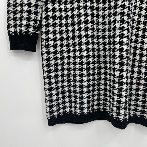 Express Women's Long Sleeve Sweater‎ Dress, Houndstooth, Sz. M - Picture 5 of 12